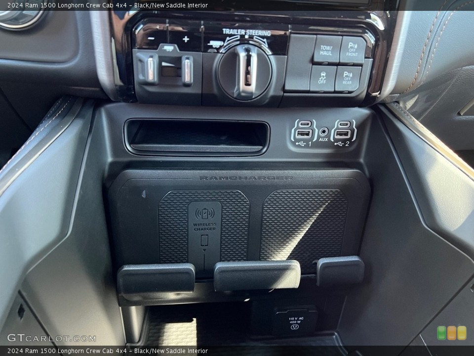 Black/New Saddle Interior Controls for the 2024 Ram 1500 Longhorn Crew Cab 4x4 #146650503