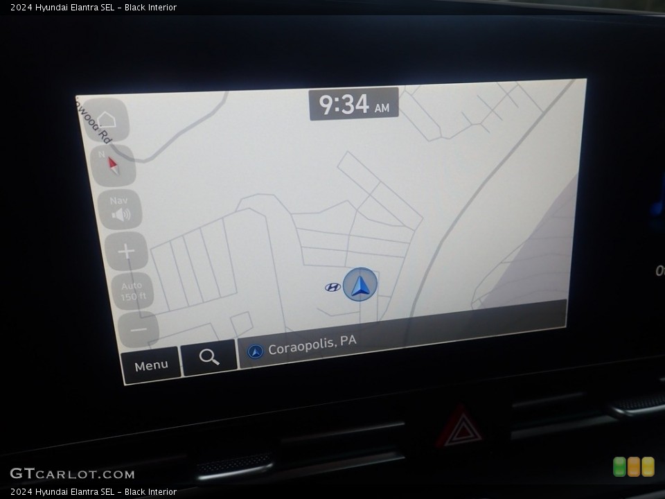 Black Interior Navigation for the 2024 Hyundai Elantra SEL #146650893