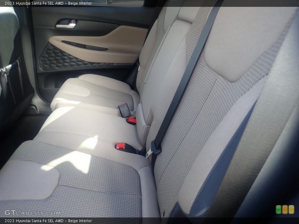 Beige Interior Rear Seat for the 2023 Hyundai Santa Fe SEL AWD #146651343