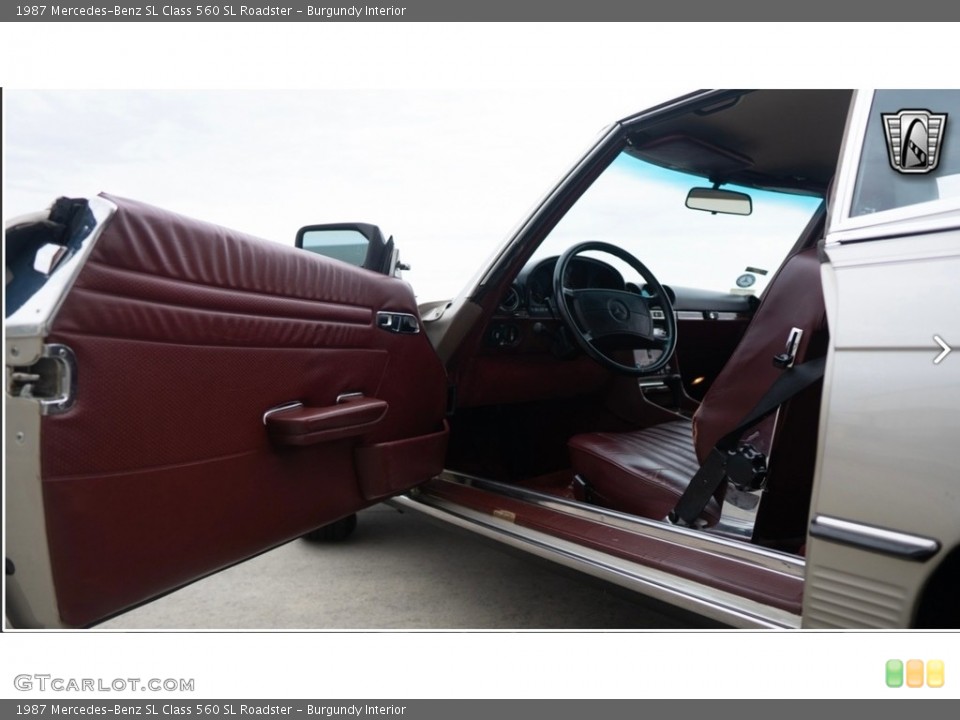 Burgundy Interior Door Panel for the 1987 Mercedes-Benz SL Class 560 SL Roadster #146651817