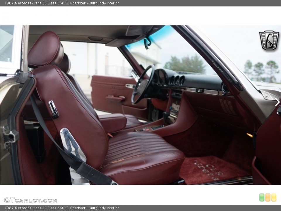 Burgundy Interior Front Seat for the 1987 Mercedes-Benz SL Class 560 SL Roadster #146651892