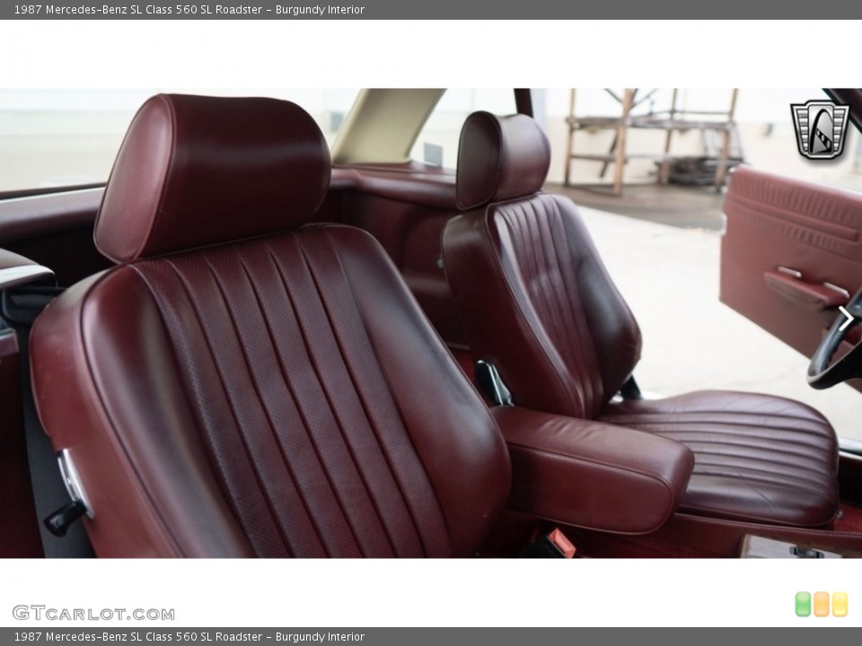 Burgundy Interior Front Seat for the 1987 Mercedes-Benz SL Class 560 SL Roadster #146651901