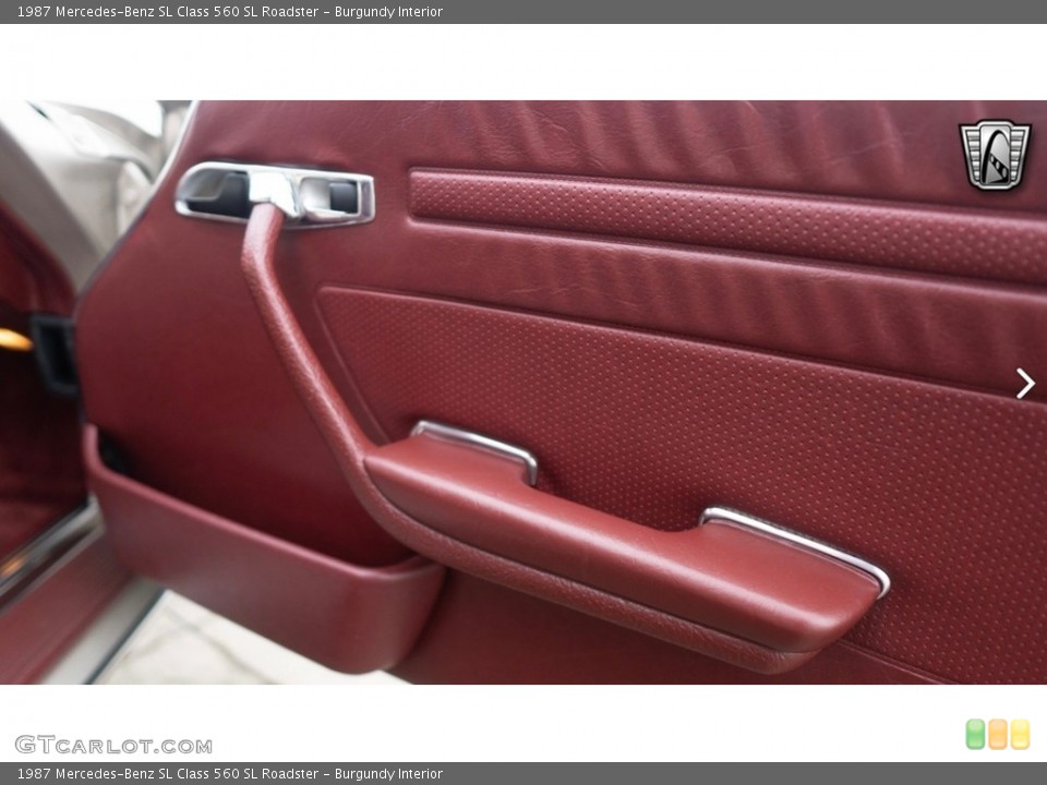 Burgundy Interior Door Panel for the 1987 Mercedes-Benz SL Class 560 SL Roadster #146651937