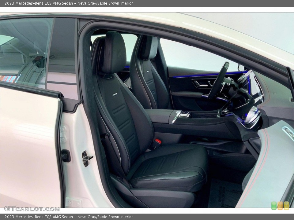 Neva Gray/Sable Brown Interior Photo for the 2023 Mercedes-Benz EQS AMG Sedan #146653050