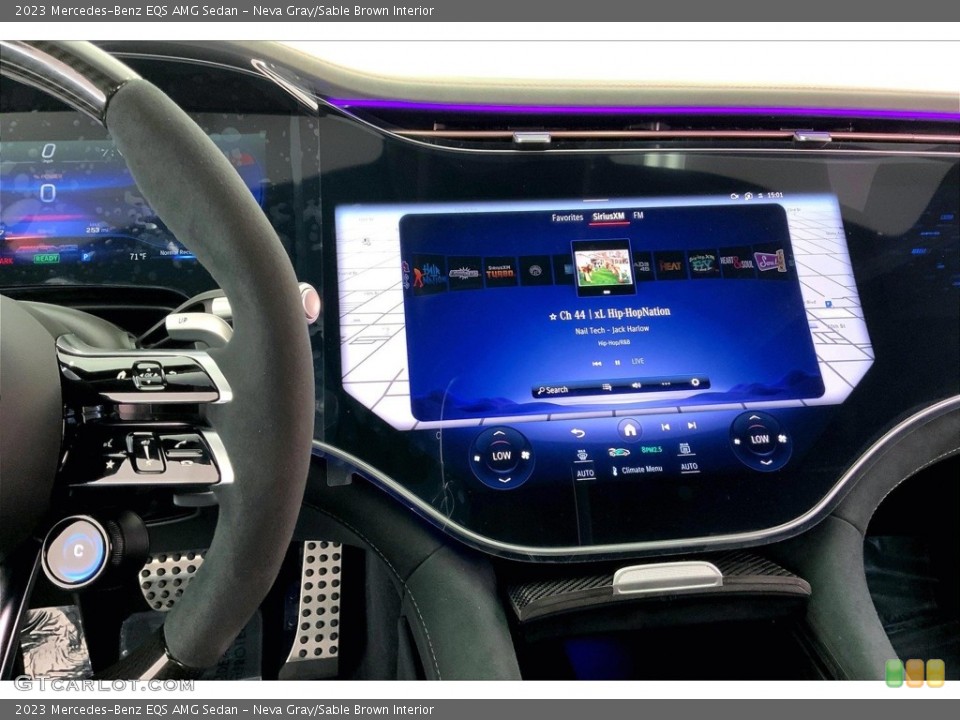 Neva Gray/Sable Brown Interior Controls for the 2023 Mercedes-Benz EQS AMG Sedan #146653099