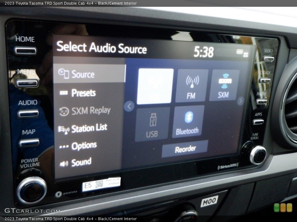 Black/Cement Interior Controls for the 2023 Toyota Tacoma TRD Sport Double Cab 4x4 #146653132