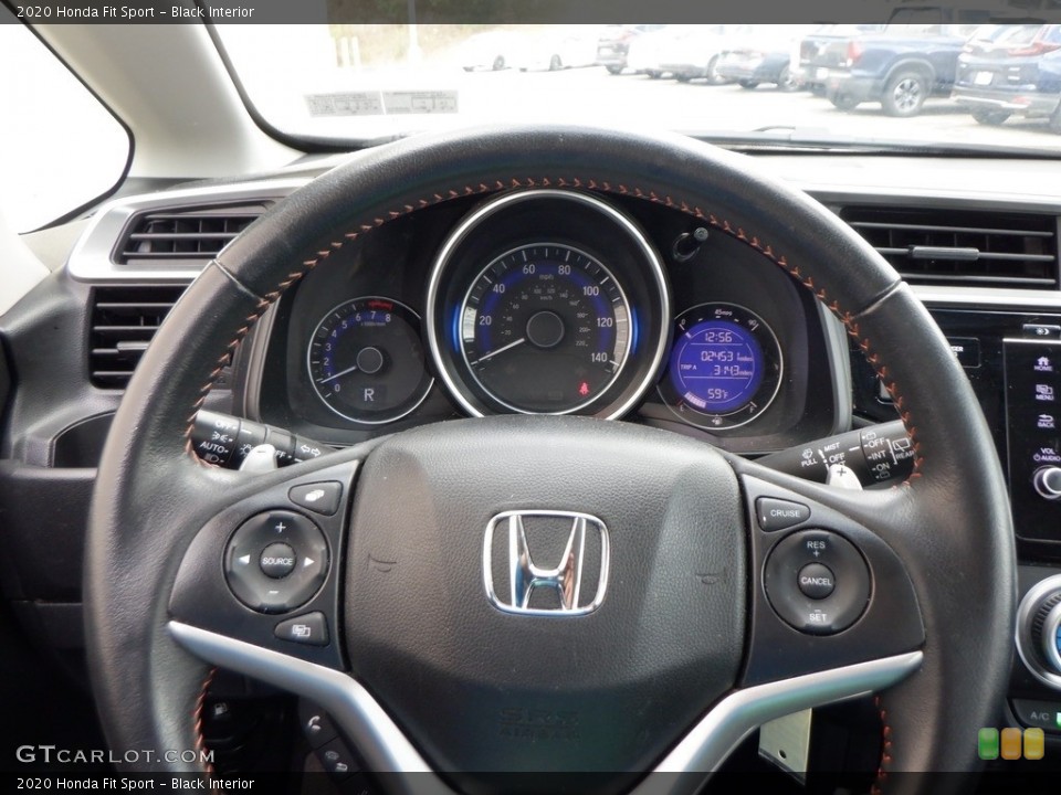 Black Interior Steering Wheel for the 2020 Honda Fit Sport #146653161