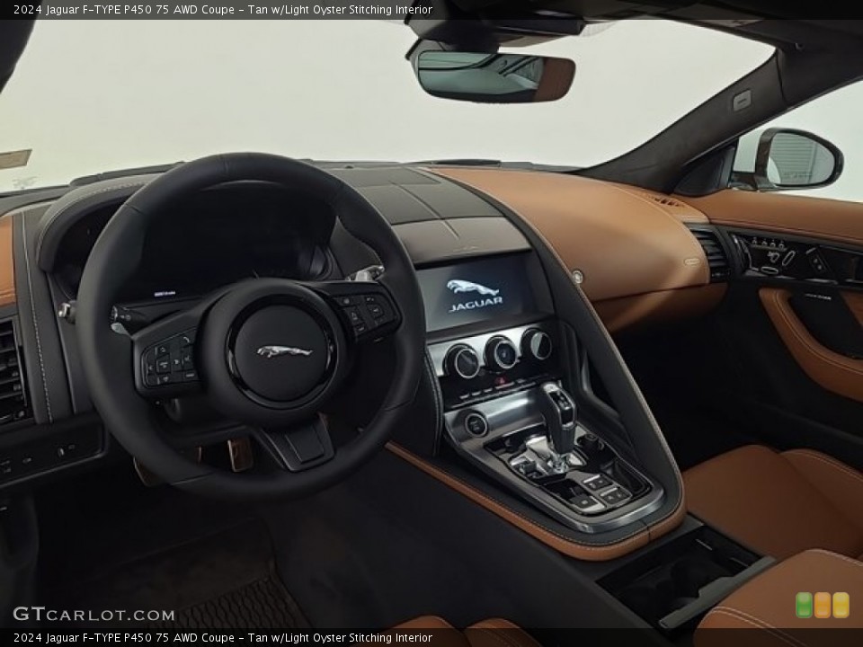 Tan w/Light Oyster Stitching Interior Dashboard for the 2024 Jaguar F-TYPE P450 75 AWD Coupe #146653342