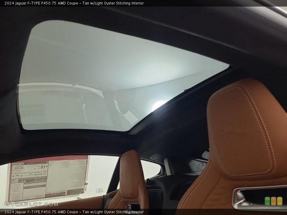 Tan w/Light Oyster Stitching Interior Sunroof for the 2024 Jaguar F-TYPE P450 75 AWD Coupe #146653829