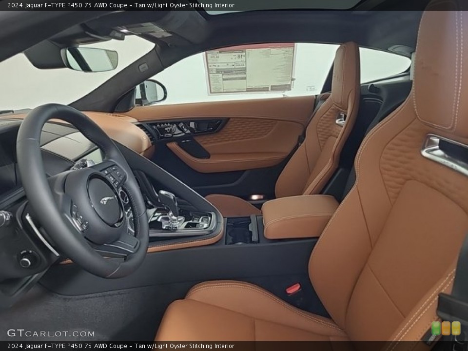 Tan w/Light Oyster Stitching Interior Front Seat for the 2024 Jaguar F-TYPE P450 75 AWD Coupe #146653868