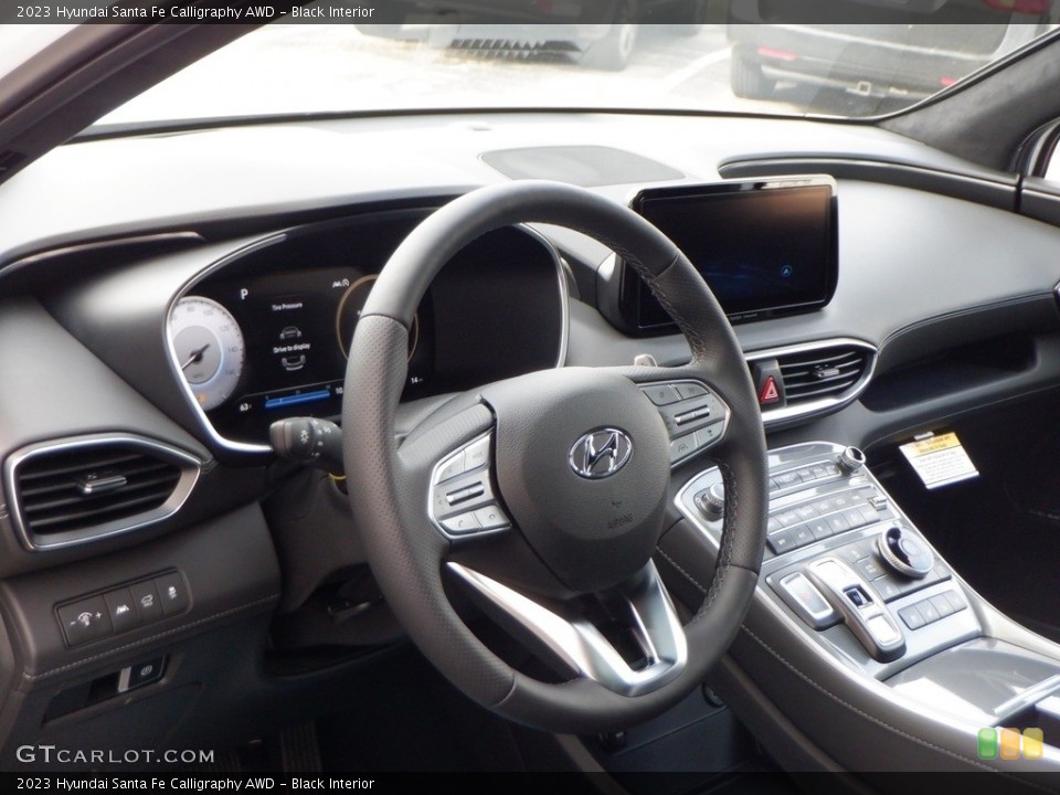 Black Interior Dashboard for the 2023 Hyundai Santa Fe Calligraphy AWD #146654148