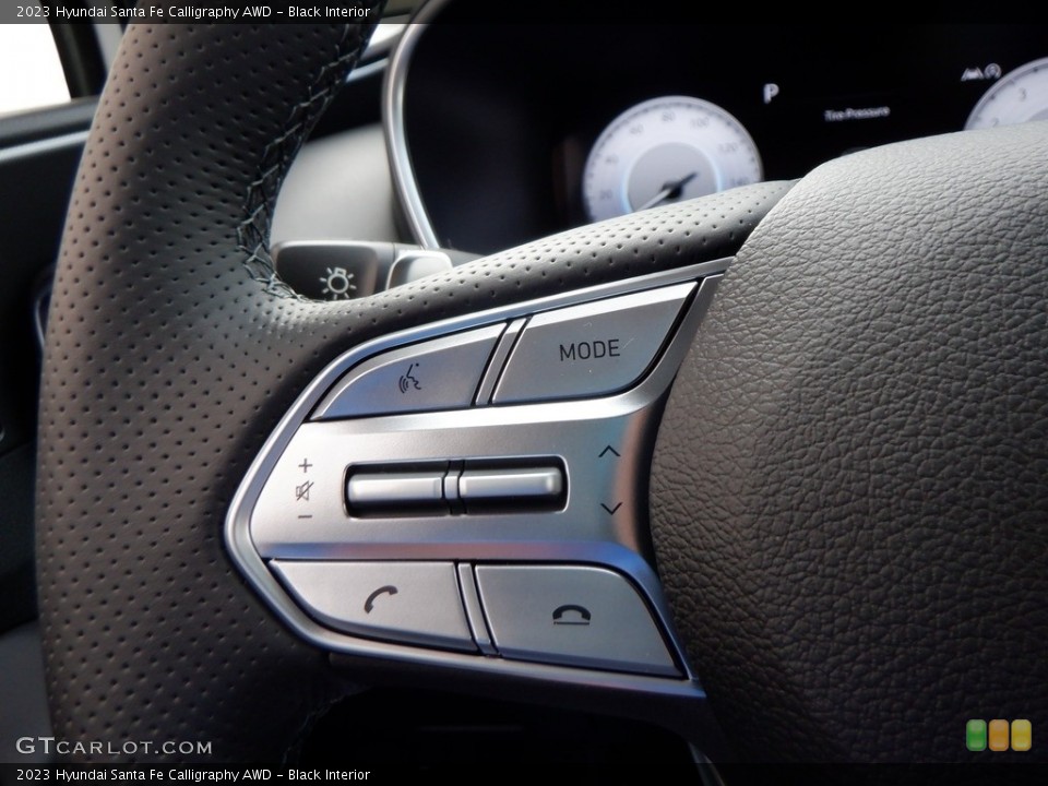 Black Interior Steering Wheel for the 2023 Hyundai Santa Fe Calligraphy AWD #146654529