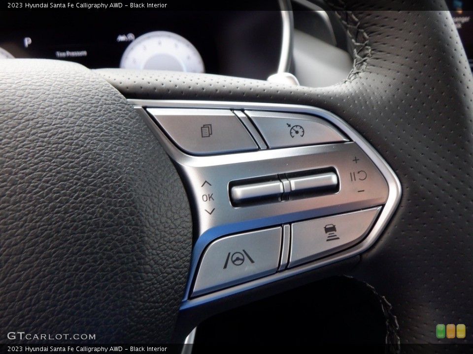 Black Interior Steering Wheel for the 2023 Hyundai Santa Fe Calligraphy AWD #146654552