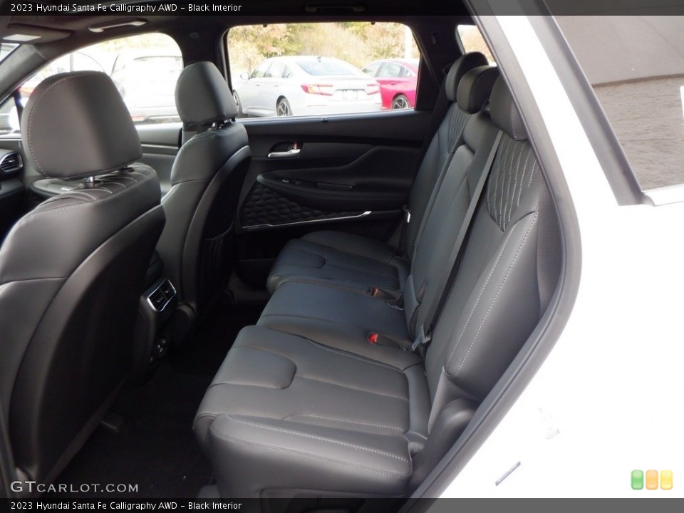 Black Interior Rear Seat for the 2023 Hyundai Santa Fe Calligraphy AWD #146654578