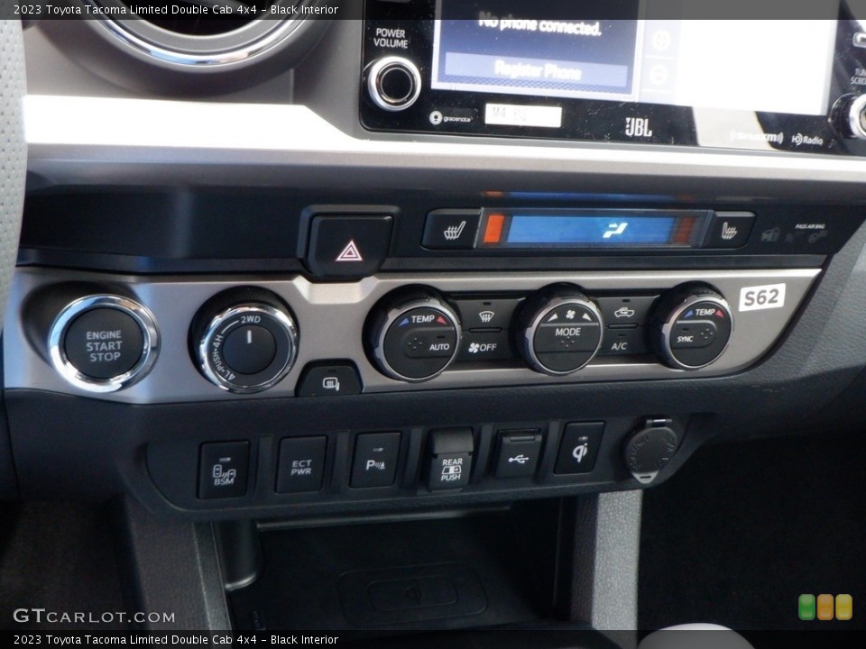 Black Interior Controls for the 2023 Toyota Tacoma Limited Double Cab 4x4 #146654647