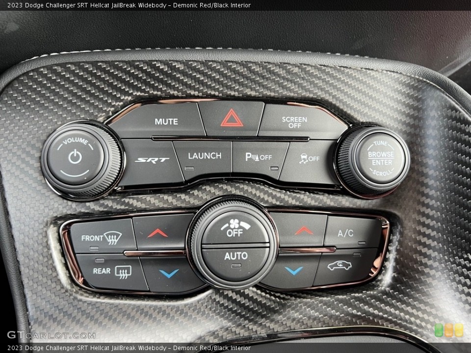 Demonic Red/Black Interior Controls for the 2023 Dodge Challenger SRT Hellcat JailBreak Widebody #146654975