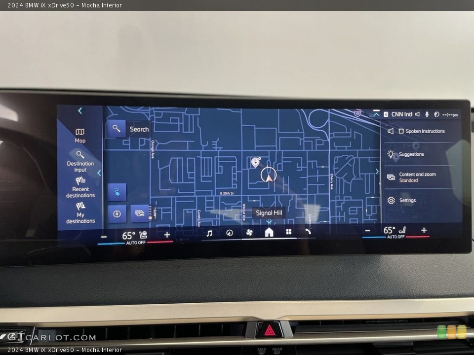 Mocha Interior Navigation for the 2024 BMW iX xDrive50 #146654995