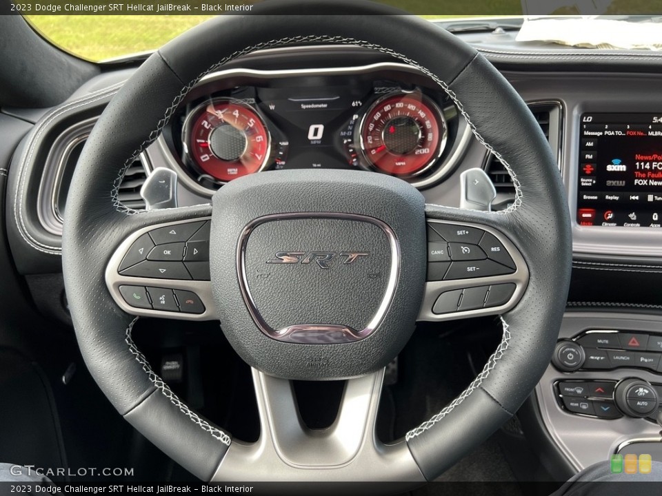 Black Interior Steering Wheel for the 2023 Dodge Challenger SRT Hellcat JailBreak #146655601