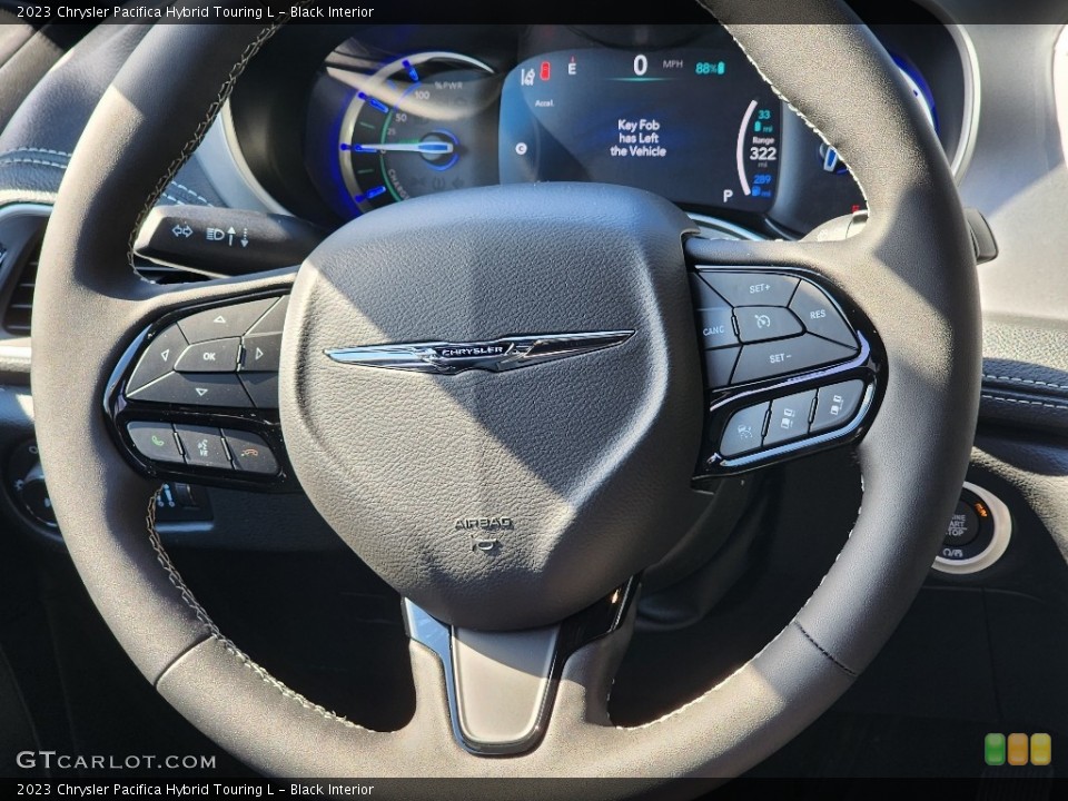 Black Interior Steering Wheel for the 2023 Chrysler Pacifica Hybrid Touring L #146656268
