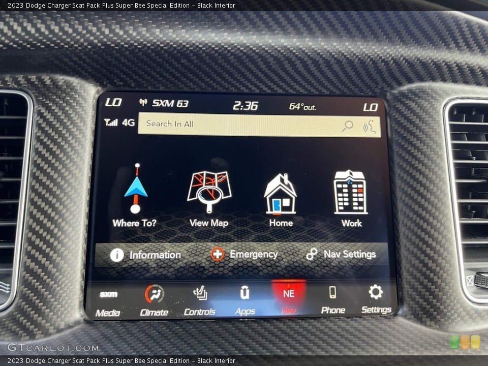 Black Interior Controls for the 2023 Dodge Charger Scat Pack Plus Super Bee Special Edition #146656552