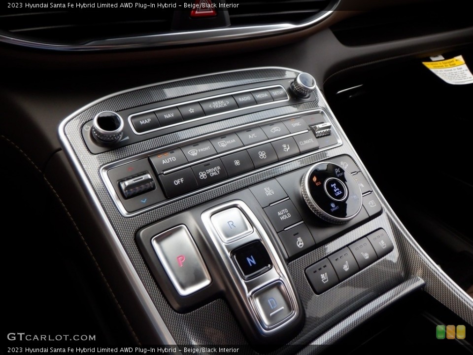 Beige/Black Interior Transmission for the 2023 Hyundai Santa Fe Hybrid Limited AWD Plug-In Hybrid #146656903