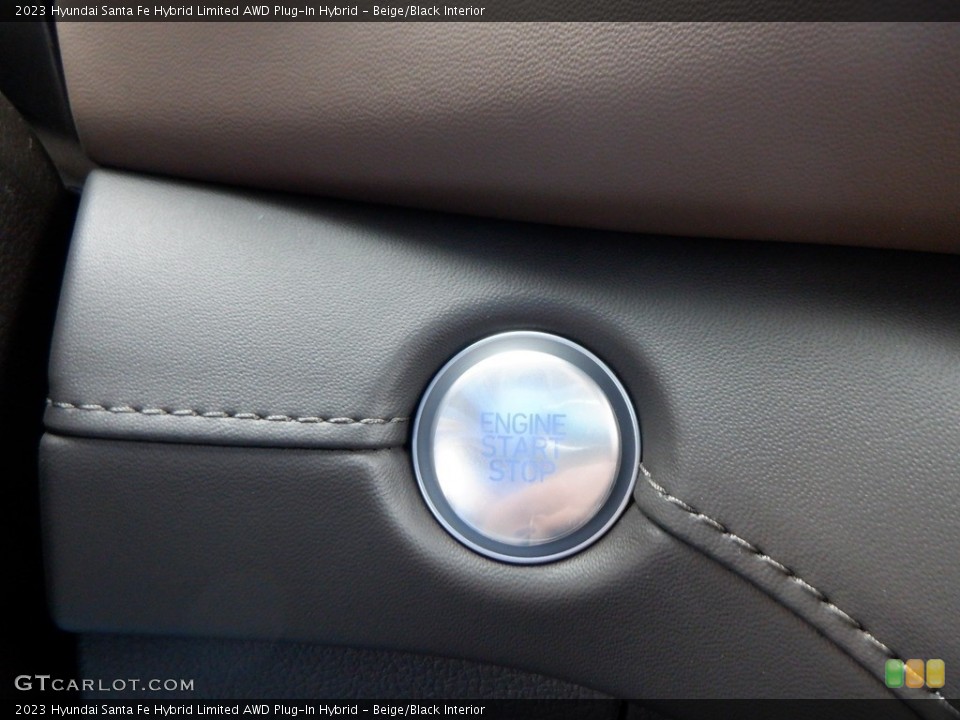 Beige/Black Interior Controls for the 2023 Hyundai Santa Fe Hybrid Limited AWD Plug-In Hybrid #146656927