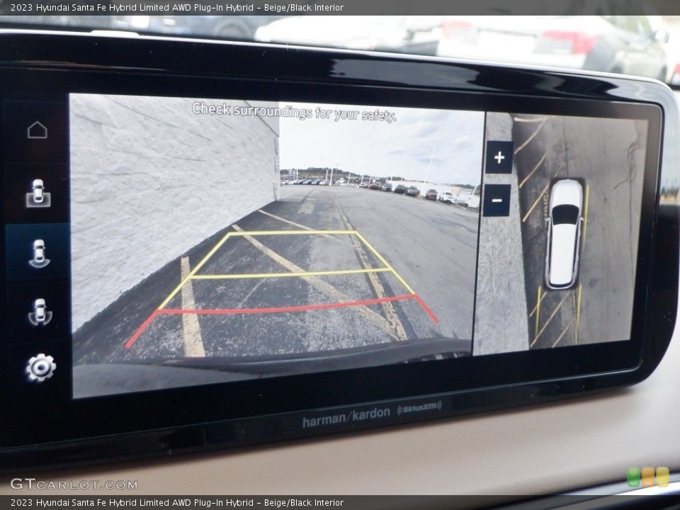 Beige/Black Interior Controls for the 2023 Hyundai Santa Fe Hybrid Limited AWD Plug-In Hybrid #146656976