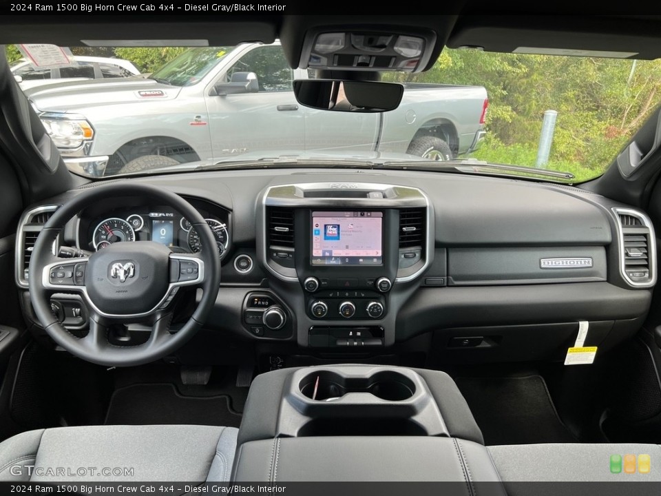 Diesel Gray/Black Interior Dashboard for the 2024 Ram 1500 Big Horn Crew Cab 4x4 #146657031