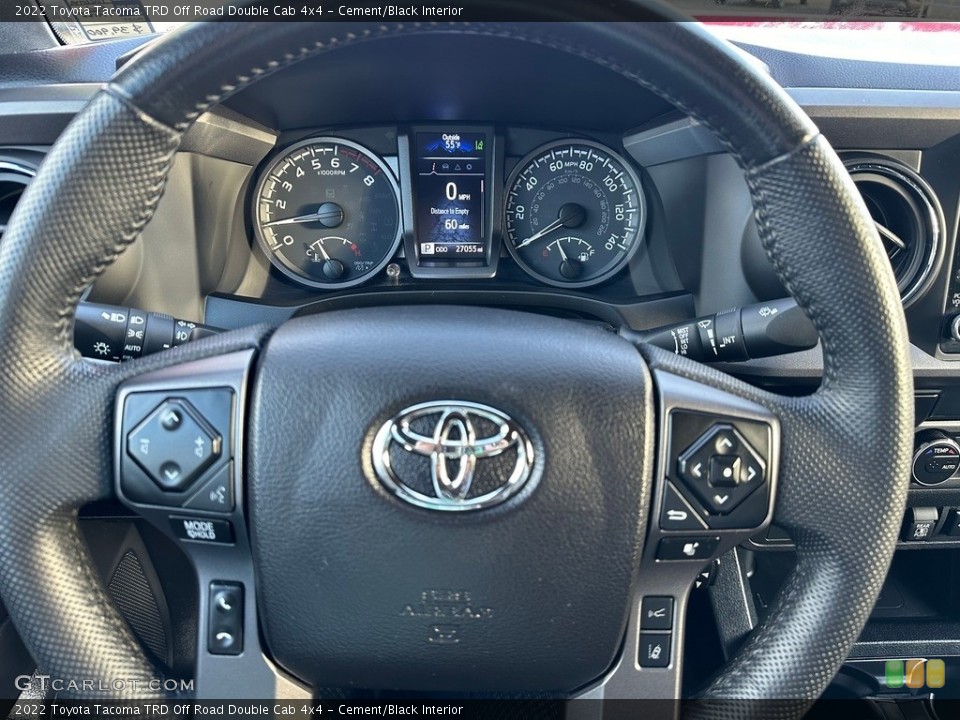 Cement/Black Interior Steering Wheel for the 2022 Toyota Tacoma TRD Off Road Double Cab 4x4 #146657202