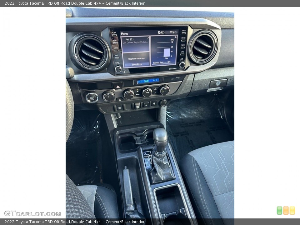 Cement/Black Interior Controls for the 2022 Toyota Tacoma TRD Off Road Double Cab 4x4 #146657226