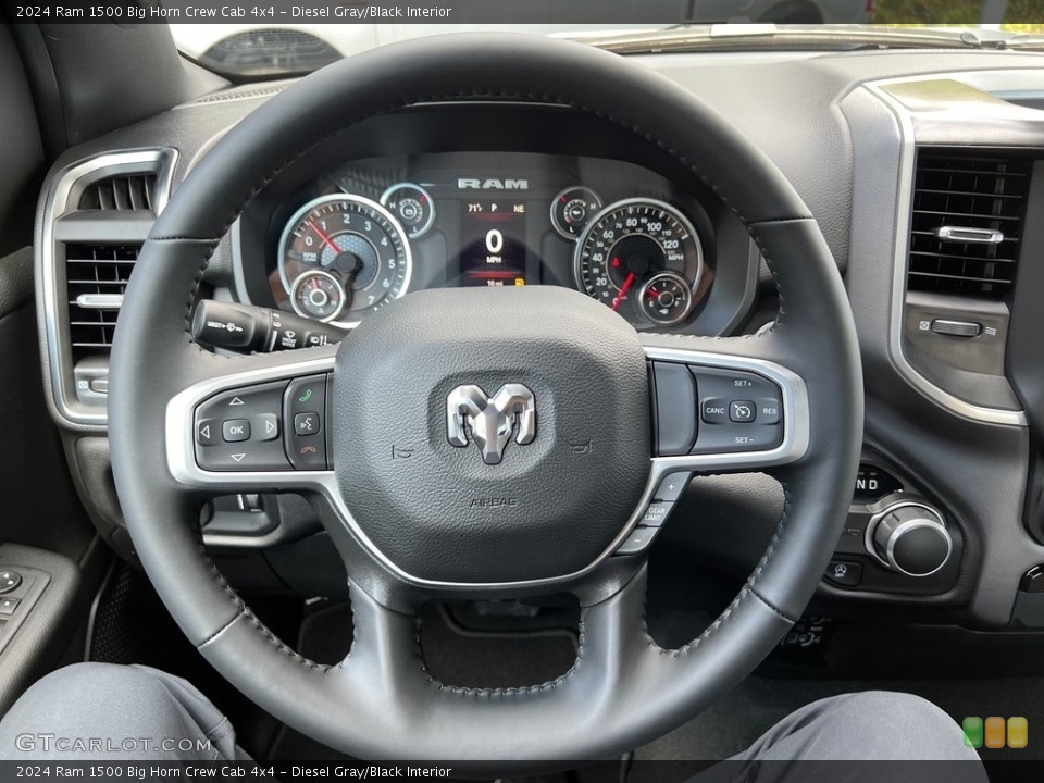Diesel Gray/Black Interior Steering Wheel for the 2024 Ram 1500 Big Horn Crew Cab 4x4 #146657231