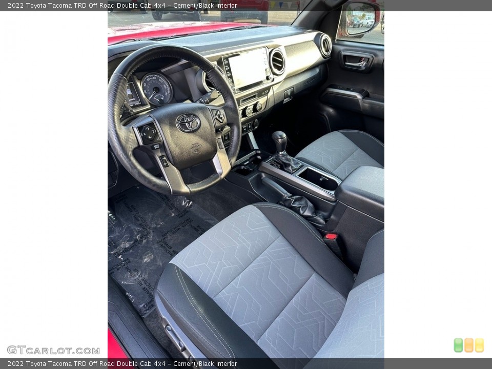 Cement/Black Interior Front Seat for the 2022 Toyota Tacoma TRD Off Road Double Cab 4x4 #146657270