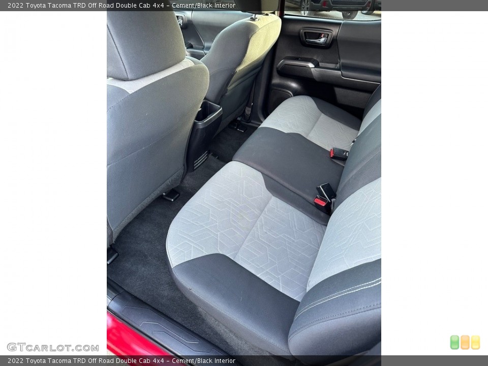 Cement/Black Interior Rear Seat for the 2022 Toyota Tacoma TRD Off Road Double Cab 4x4 #146657318