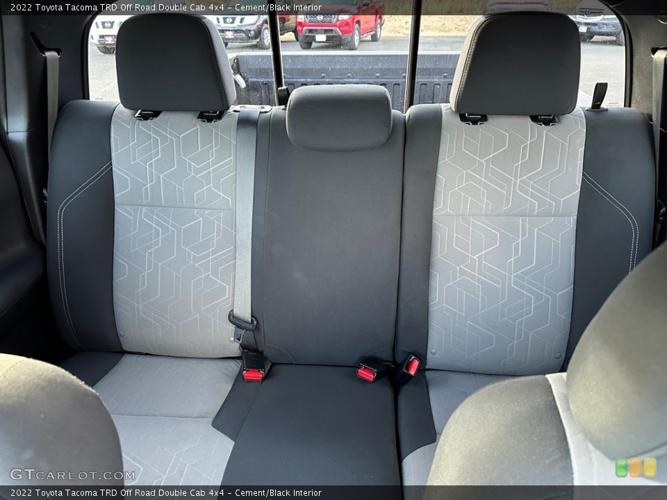 Cement/Black Interior Rear Seat for the 2022 Toyota Tacoma TRD Off Road Double Cab 4x4 #146657342