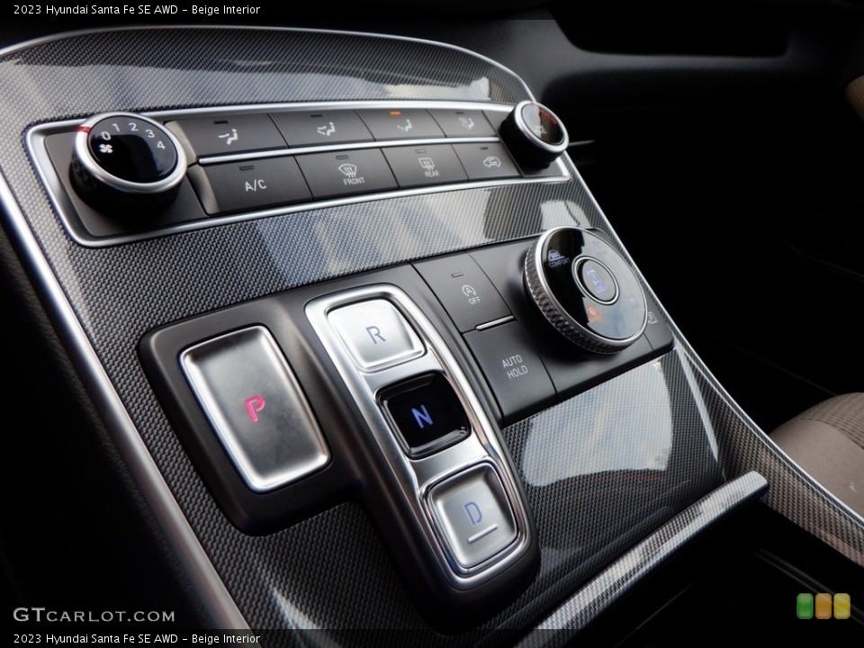 Beige Interior Controls for the 2023 Hyundai Santa Fe SE AWD #146657561