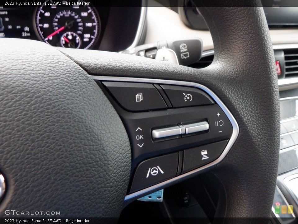 Beige Interior Steering Wheel for the 2023 Hyundai Santa Fe SE AWD #146657710
