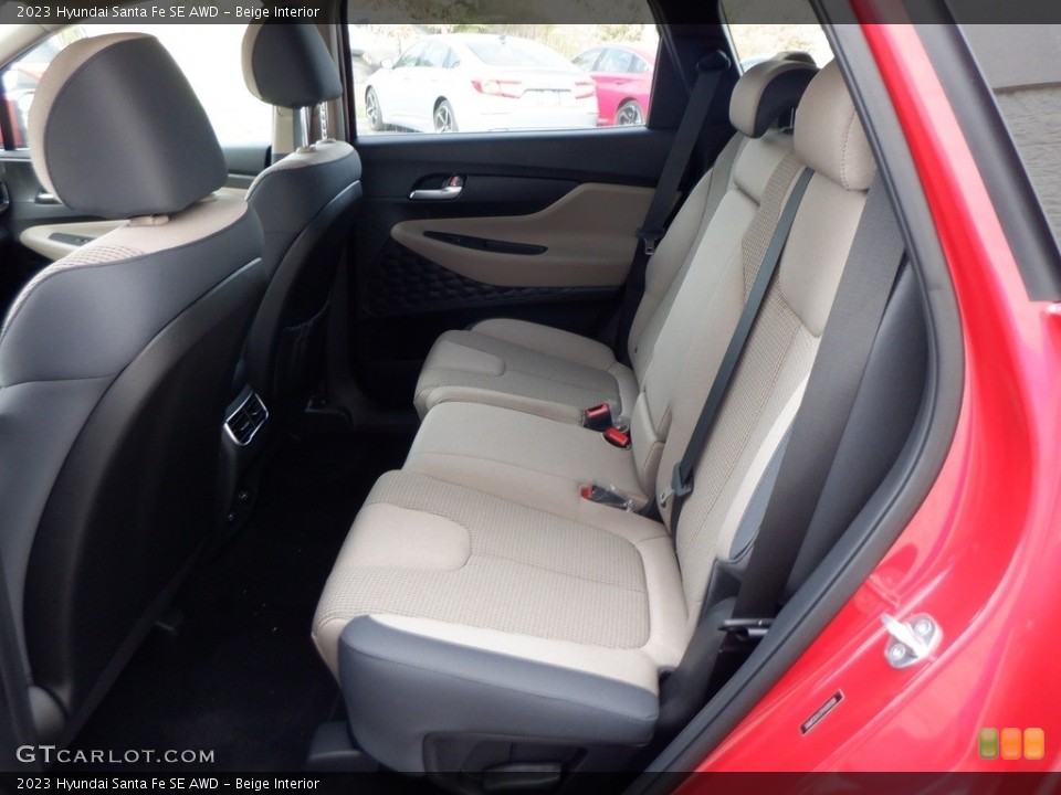 Beige Interior Rear Seat for the 2023 Hyundai Santa Fe SE AWD #146657784
