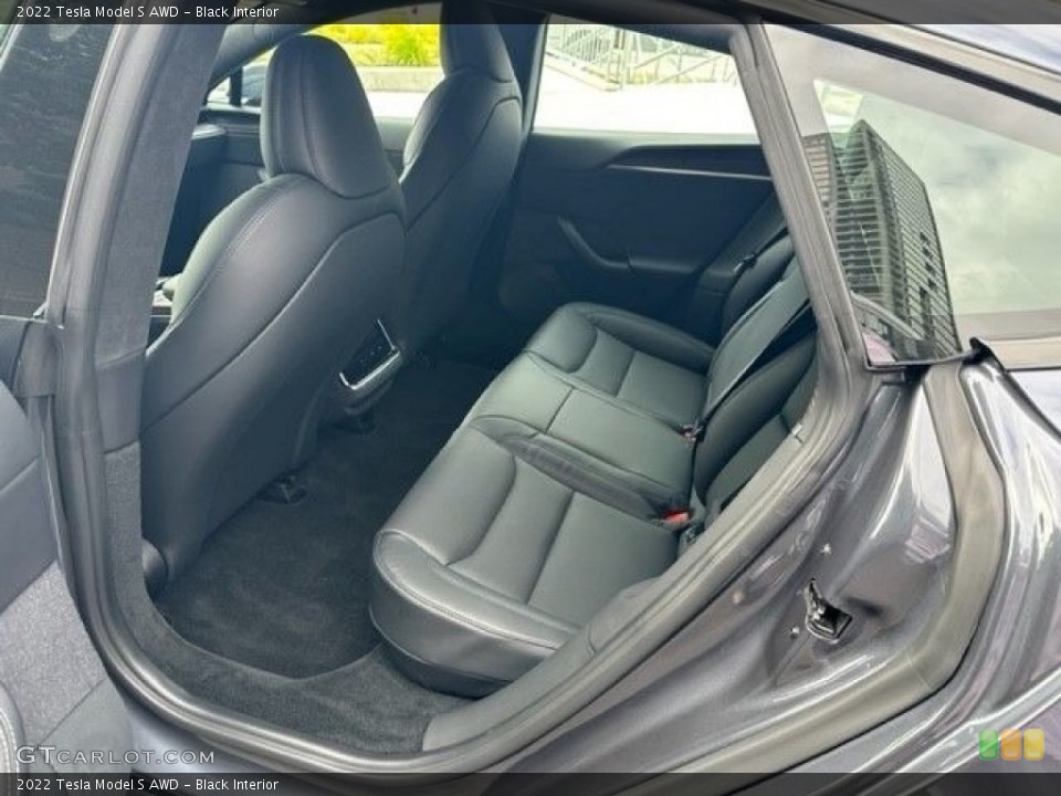 Black Interior Rear Seat for the 2022 Tesla Model S AWD #146658375