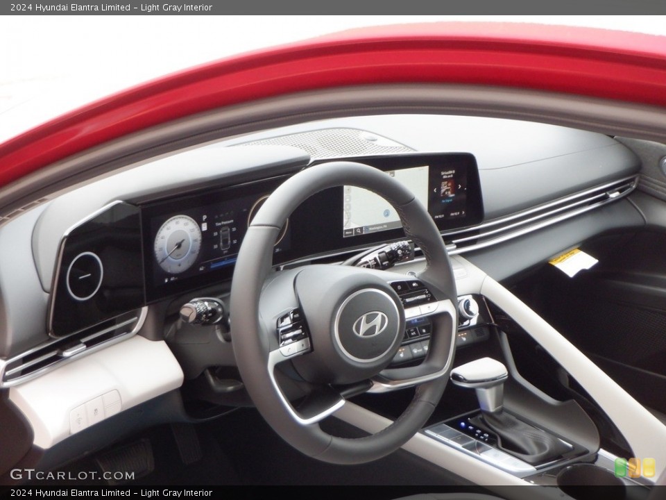 Light Gray Interior Dashboard for the 2024 Hyundai Elantra Limited #146661187