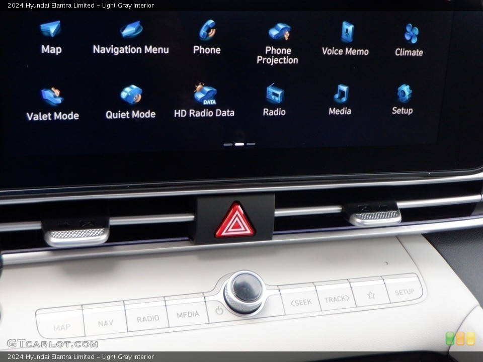 Light Gray Interior Controls for the 2024 Hyundai Elantra Limited #146661275