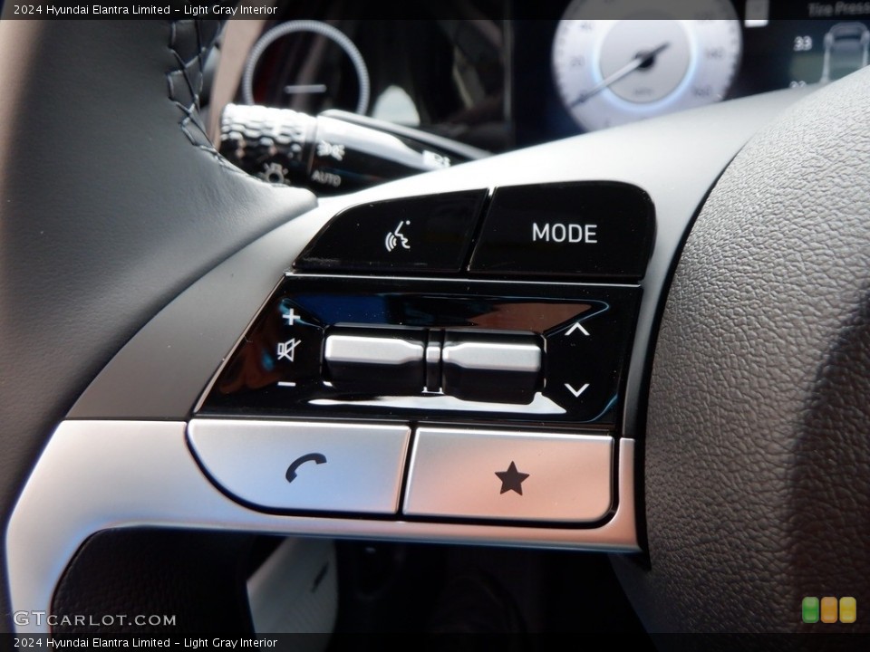 Light Gray Interior Steering Wheel for the 2024 Hyundai Elantra Limited #146661322
