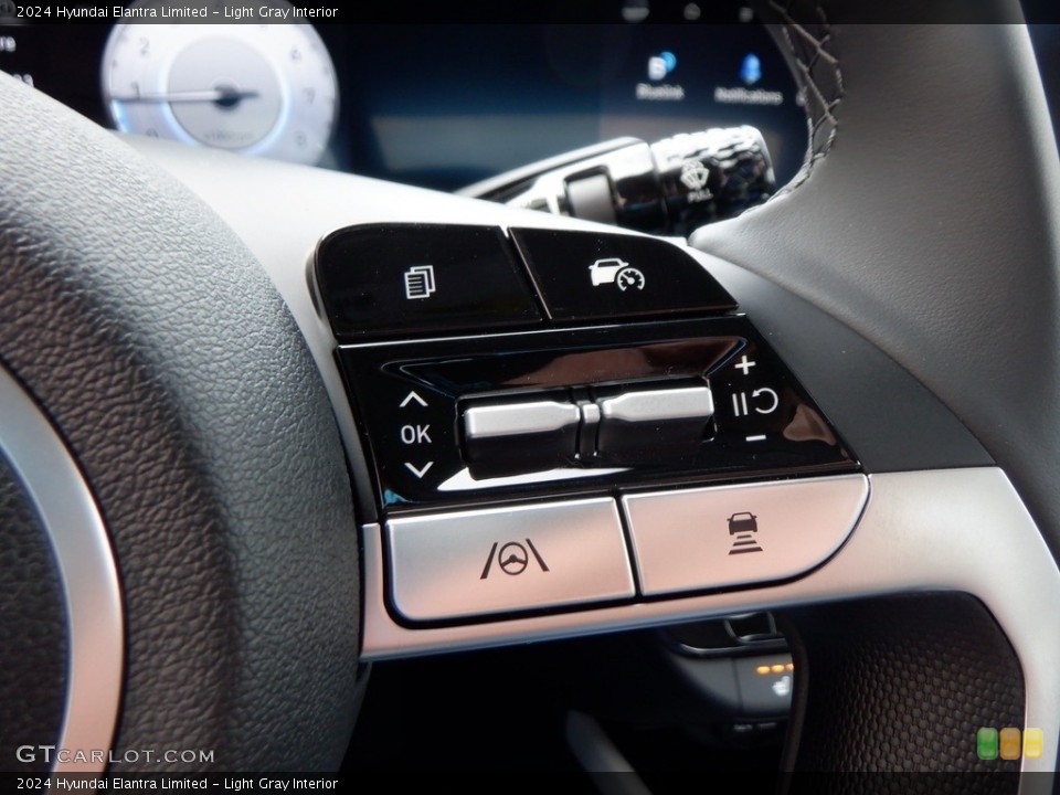 Light Gray Interior Steering Wheel for the 2024 Hyundai Elantra Limited #146661331