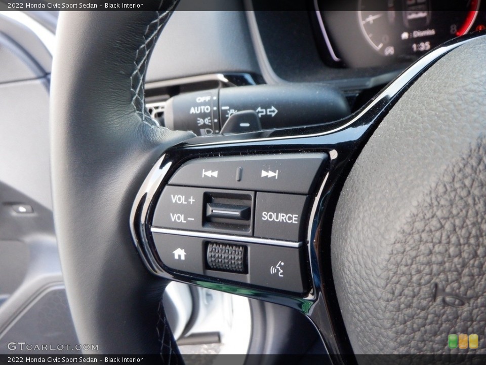 Black Interior Steering Wheel for the 2022 Honda Civic Sport Sedan #146661938