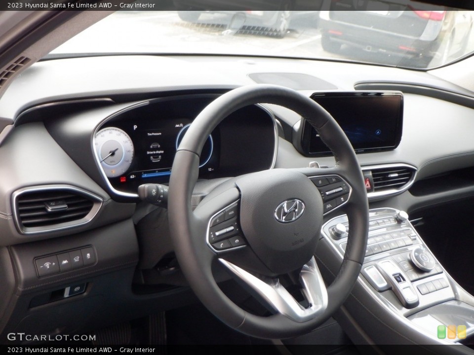Gray Interior Dashboard for the 2023 Hyundai Santa Fe Limited AWD #146662988