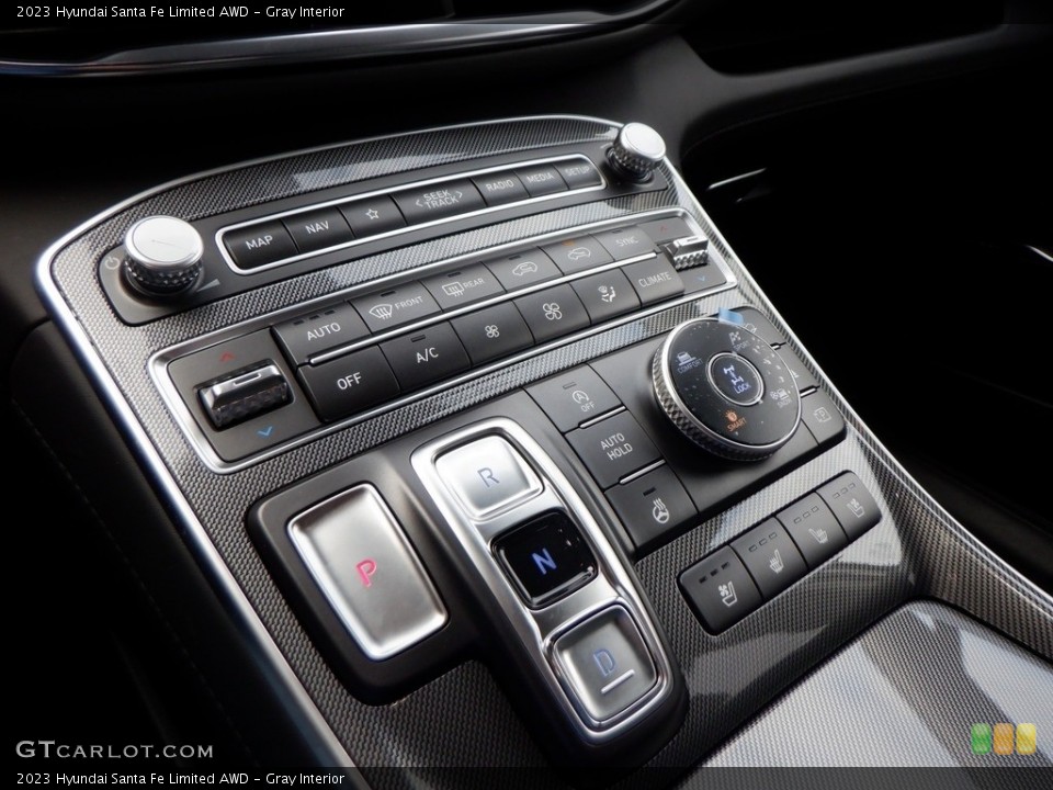 Gray Interior Controls for the 2023 Hyundai Santa Fe Limited AWD #146663060