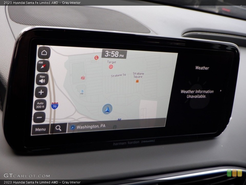 Gray Interior Navigation for the 2023 Hyundai Santa Fe Limited AWD #146663080