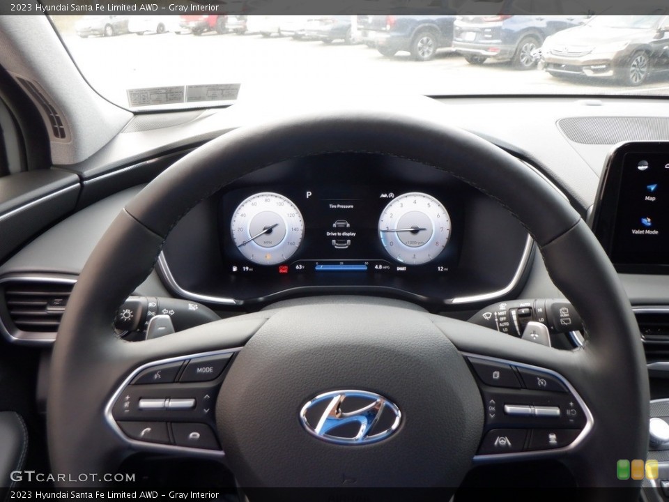 Gray Interior Steering Wheel for the 2023 Hyundai Santa Fe Limited AWD #146663107