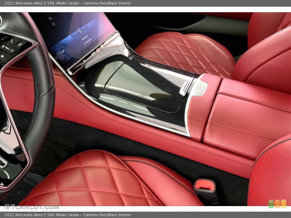 Carmine Red/Black Interior Controls for the 2022 Mercedes-Benz S 580 4Matic Sedan #146663482