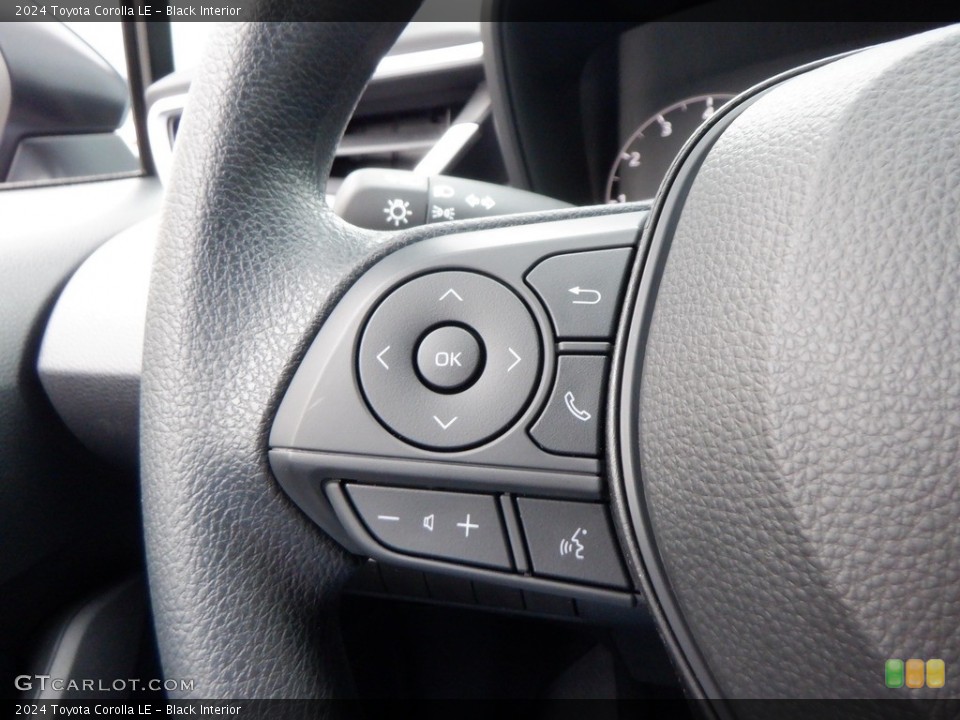 Black Interior Steering Wheel for the 2024 Toyota Corolla LE #146663655