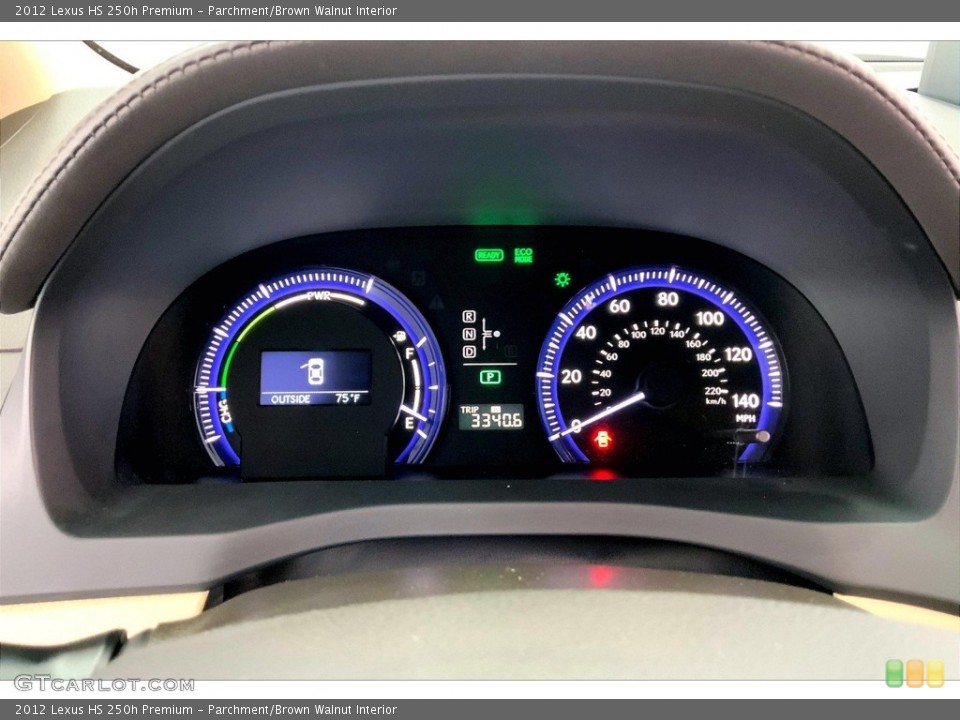 Parchment/Brown Walnut Interior Gauges for the 2012 Lexus HS 250h Premium #146663720